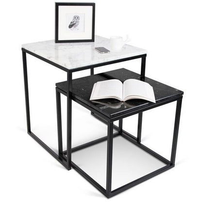 PRAIRIE NESTING TABLES WITH MARBLE TOPS - living-essentials