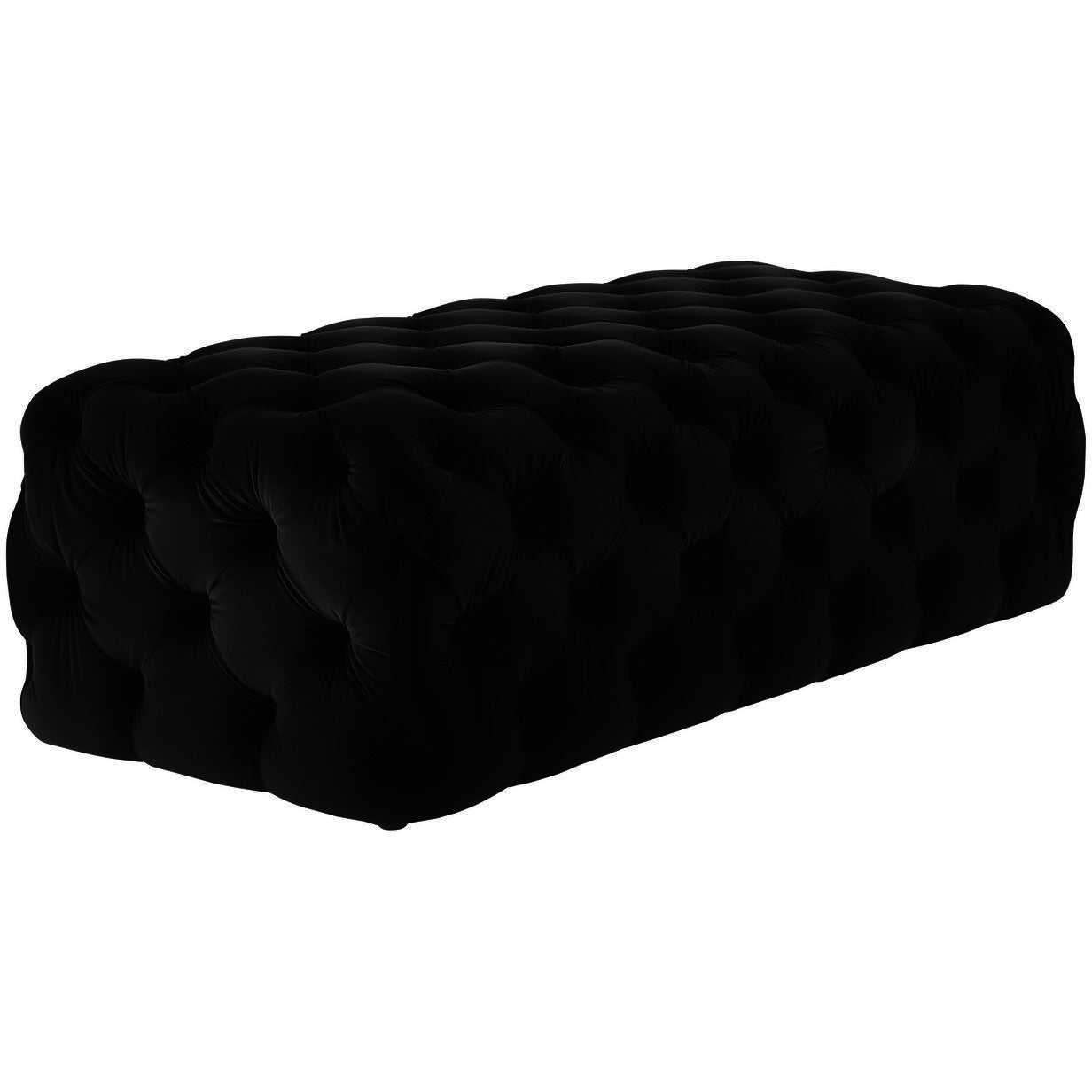 Kayla Velvet Ottoman - living-essentials