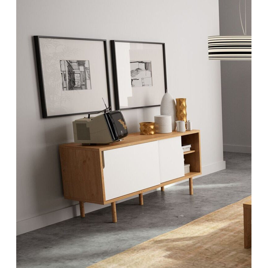 DANN TV TABLE W/ WOOD LEGS - living-essentials