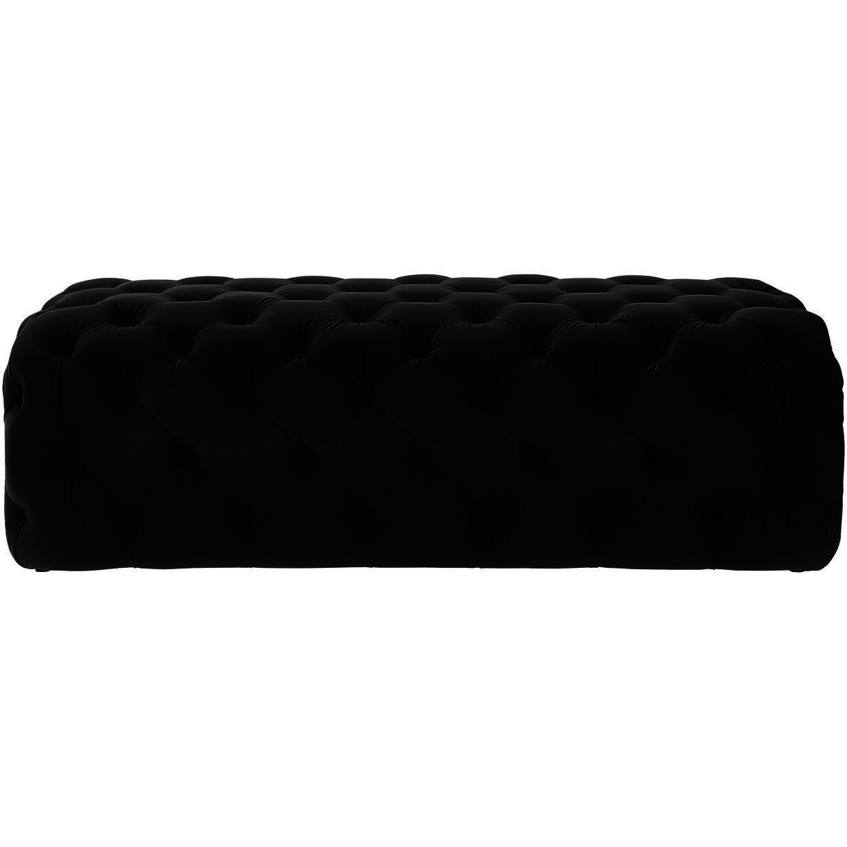 Kayla Velvet Ottoman - living-essentials