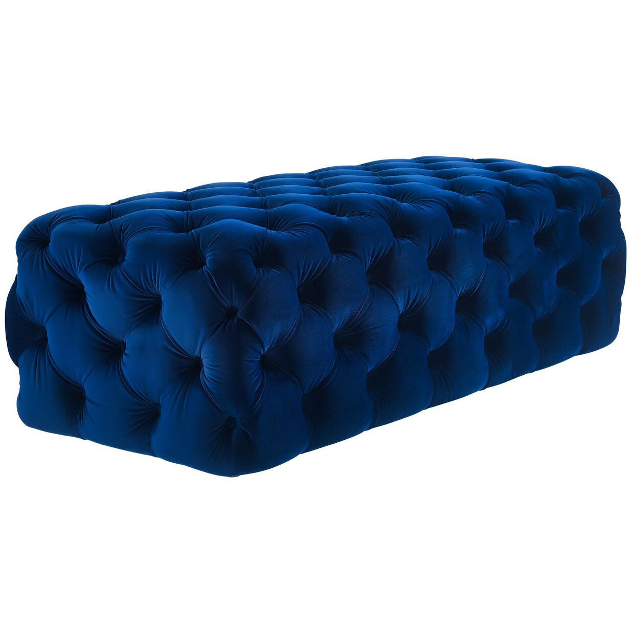 Kayla Velvet Ottoman - living-essentials