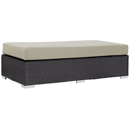 Berkeley Outdoor Patio Fabric Rectangle Ottoman - living-essentials