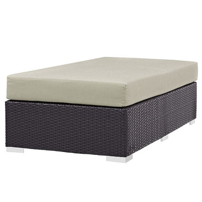 Berkeley Outdoor Patio Fabric Rectangle Ottoman - living-essentials