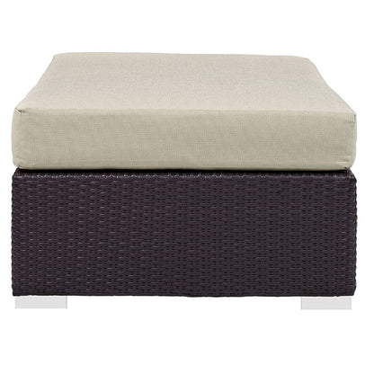 Berkeley Outdoor Patio Fabric Rectangle Ottoman - living-essentials