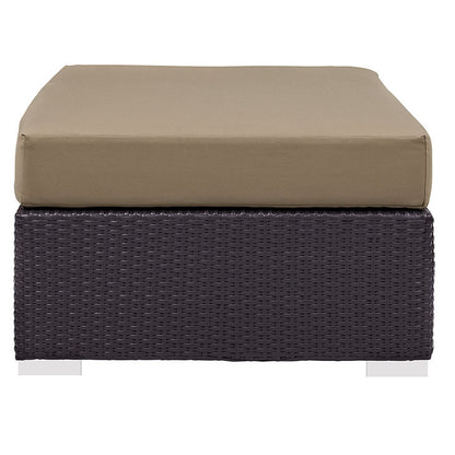 Berkeley Outdoor Patio Fabric Rectangle Ottoman - living-essentials