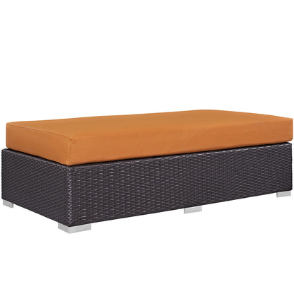Berkeley Outdoor Patio Fabric Rectangle Ottoman - living-essentials