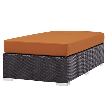 Berkeley Outdoor Patio Fabric Rectangle Ottoman - living-essentials