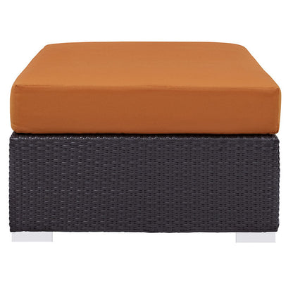 Berkeley Outdoor Patio Fabric Rectangle Ottoman - living-essentials
