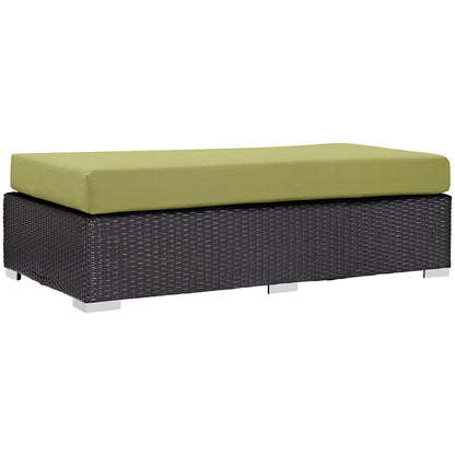 Berkeley Outdoor Patio Fabric Rectangle Ottoman - living-essentials