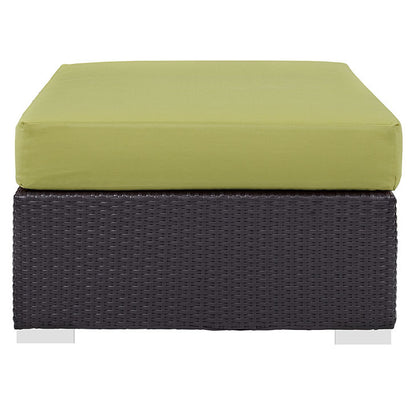 Berkeley Outdoor Patio Fabric Rectangle Ottoman - living-essentials