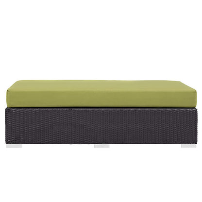 Berkeley Outdoor Patio Fabric Rectangle Ottoman - living-essentials