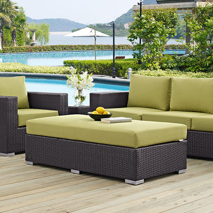 Berkeley Outdoor Patio Fabric Rectangle Ottoman - living-essentials