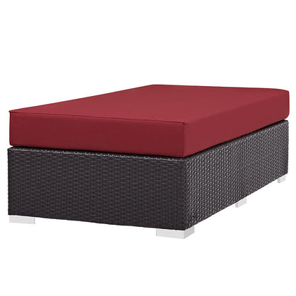 Berkeley Outdoor Patio Fabric Rectangle Ottoman - living-essentials