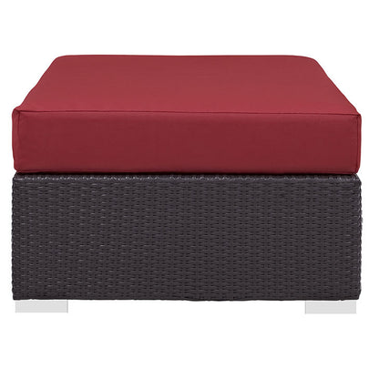 Berkeley Outdoor Patio Fabric Rectangle Ottoman - living-essentials