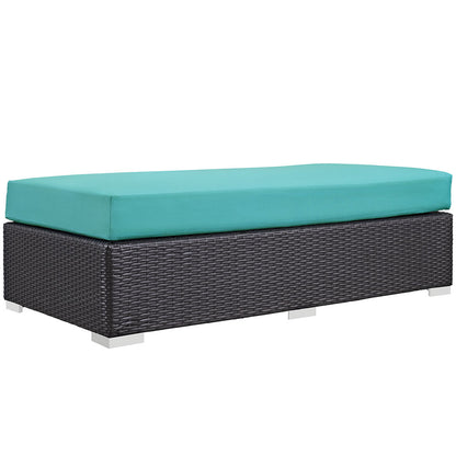Berkeley Outdoor Patio Fabric Rectangle Ottoman - living-essentials