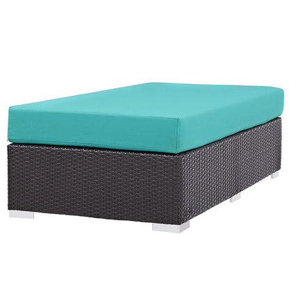 Berkeley Outdoor Patio Fabric Rectangle Ottoman - living-essentials