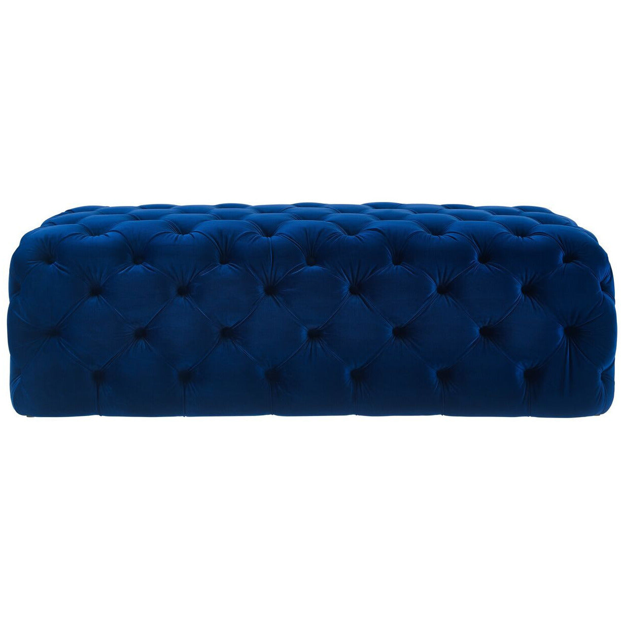 Kayla Velvet Ottoman - living-essentials