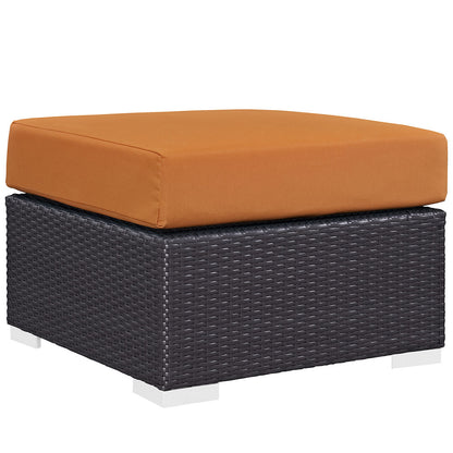 Berkeley Outdoor Patio Fabric Ottoman - living-essentials