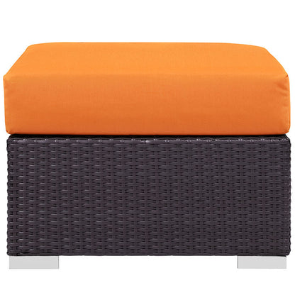 Berkeley Outdoor Patio Fabric Ottoman - living-essentials