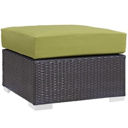 Berkeley Outdoor Patio Fabric Ottoman - living-essentials
