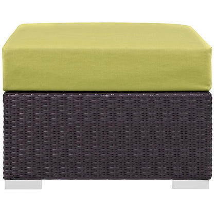 Berkeley Outdoor Patio Fabric Ottoman - living-essentials