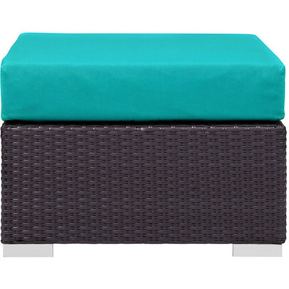 Berkeley Outdoor Patio Fabric Ottoman - living-essentials