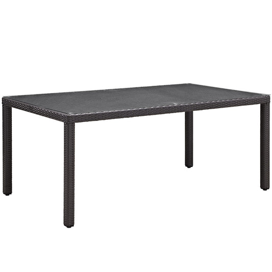 Berkeley 70" Espresso Outdoor Patio Dining Table - living-essentials