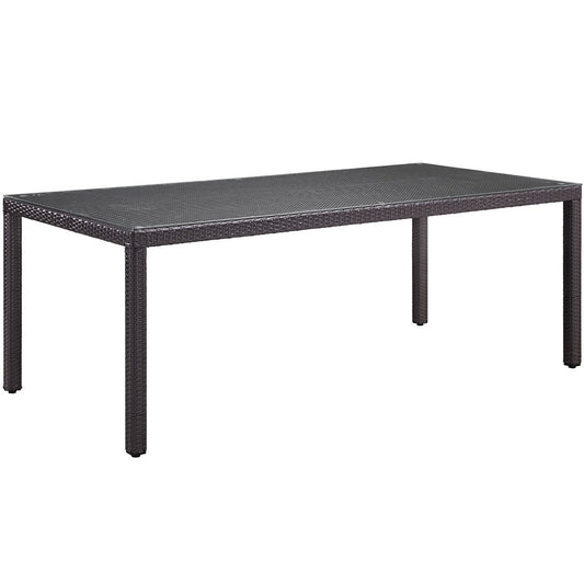 Berkeley 82" Espresso Outdoor Patio Dining Table - living-essentials