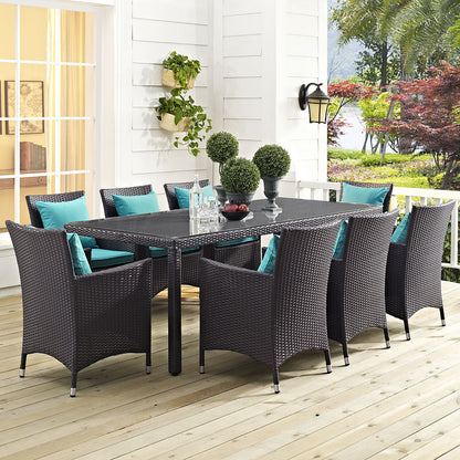Berkeley 82" Espresso Outdoor Patio Dining Table - living-essentials