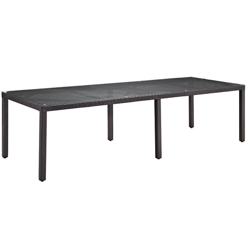 Berkeley 114" Espresso Outdoor Patio Dining Table - living-essentials