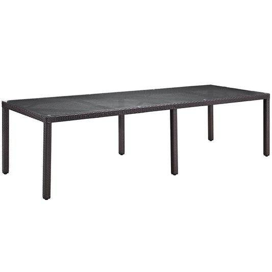 Berkeley 114" Espresso Outdoor Patio Dining Table - living-essentials