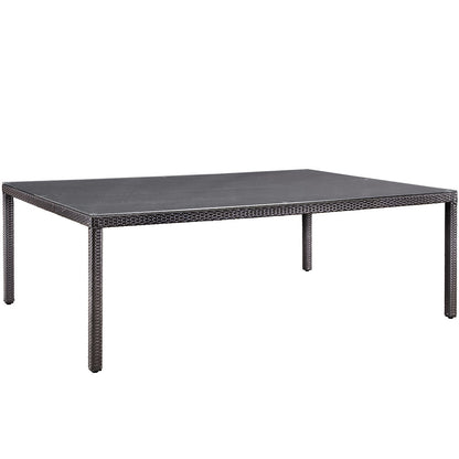 Berkeley 90" Espresso Outdoor Patio Dining Table - living-essentials