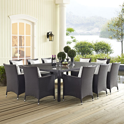 Berkeley 90" Espresso Outdoor Patio Dining Table - living-essentials