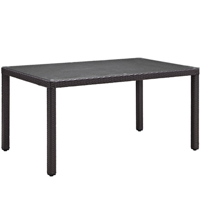 Berkeley 59" Espresso Outdoor Patio Dining Table - living-essentials