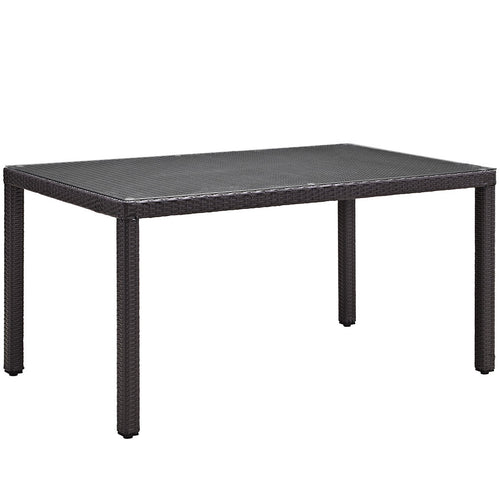 Berkeley 59" Espresso Outdoor Patio Dining Table - living-essentials