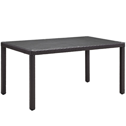 Berkeley 59" Espresso Outdoor Patio Dining Table - living-essentials