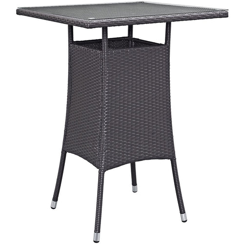 Berkeley Small Espresso Outdoor Patio Bar Table - living-essentials
