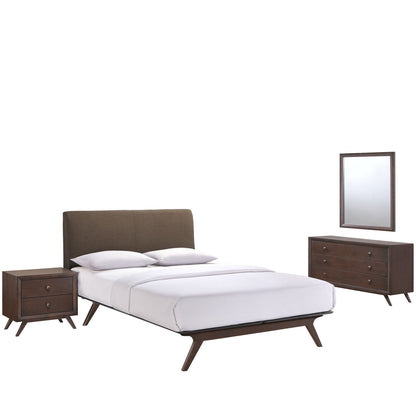 Truman Mid Century 4 Piece Queen Bedroom Set - living-essentials