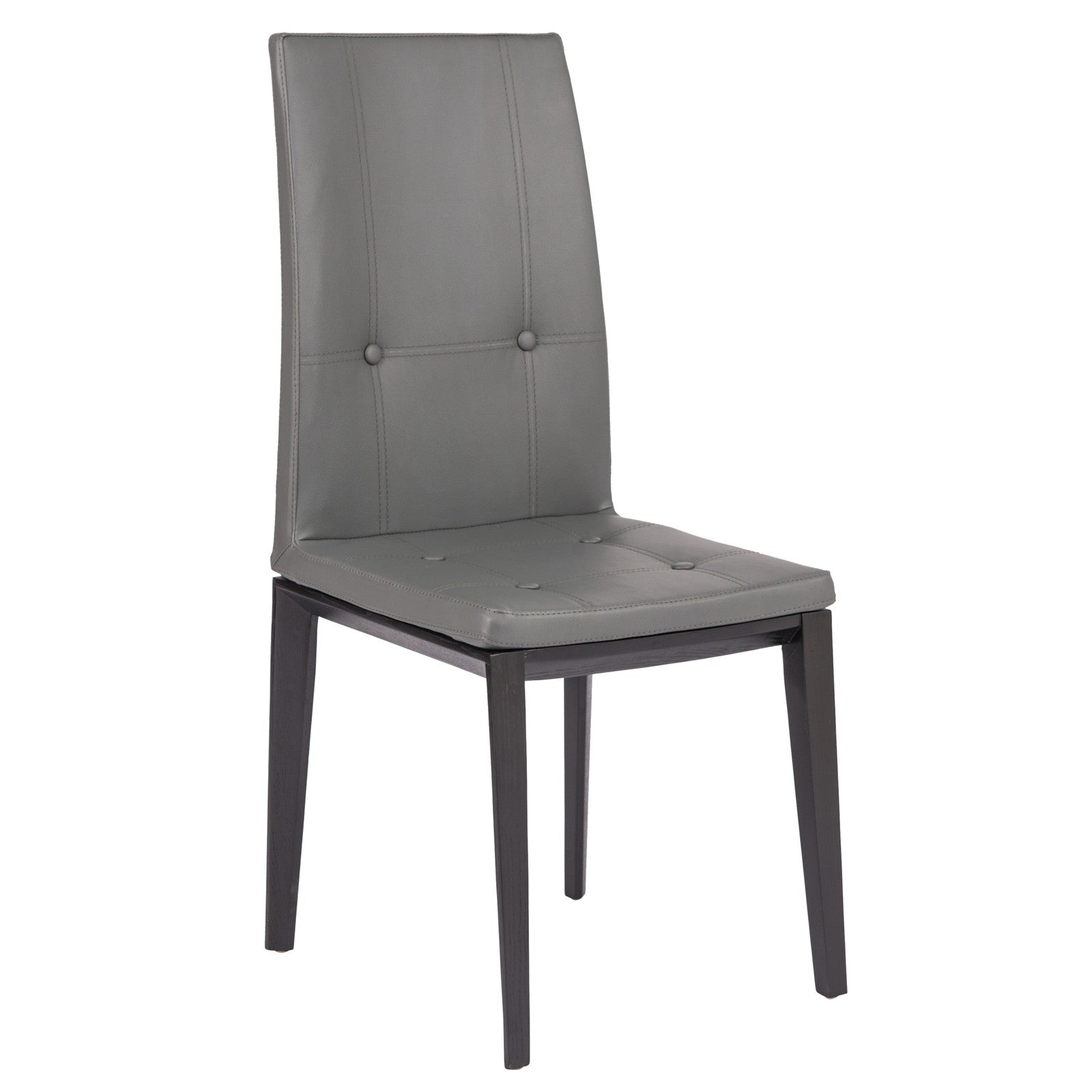 Soleil Grey Vinyl Leather Dining Chair - living-essentials