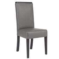 Elyse Grey Vinyl Leather Dining Chair - living-essentials