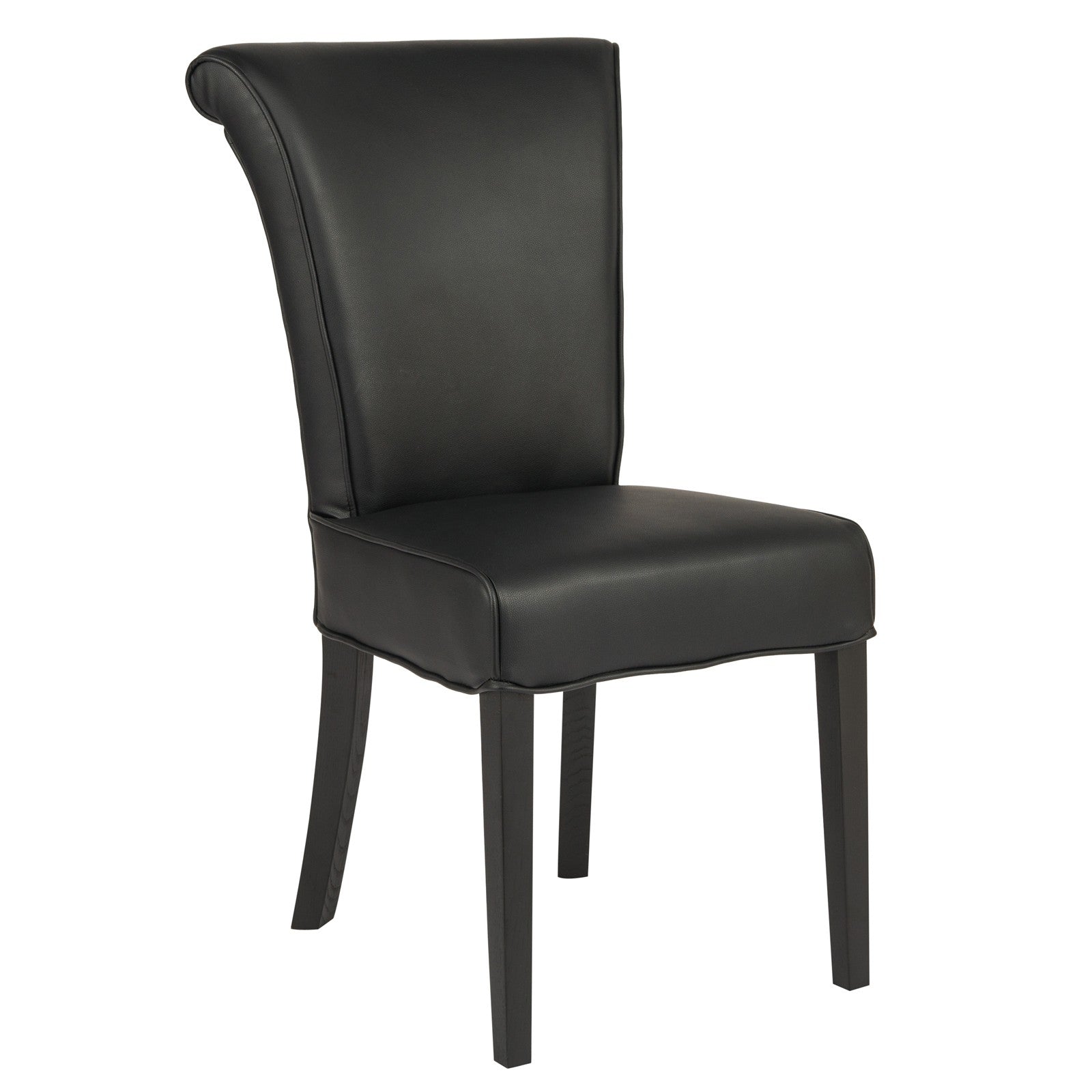 Edith Black Vinyl Leather Dining Chair - living-essentials