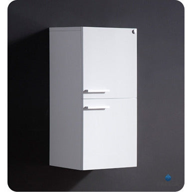 Fresca Coda 14" White Modern Corner Bathroom Vanity - living-essentials