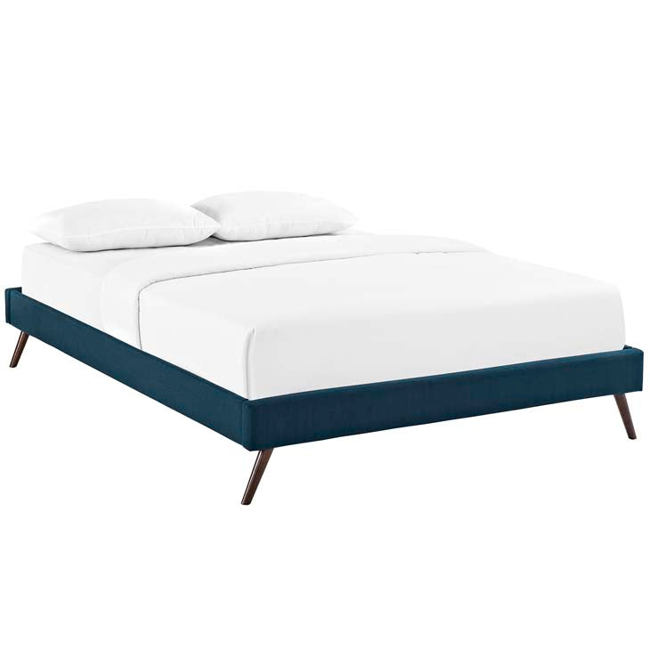 Lona Queen Bed Frame with Round Splayed Legs - living-essentials