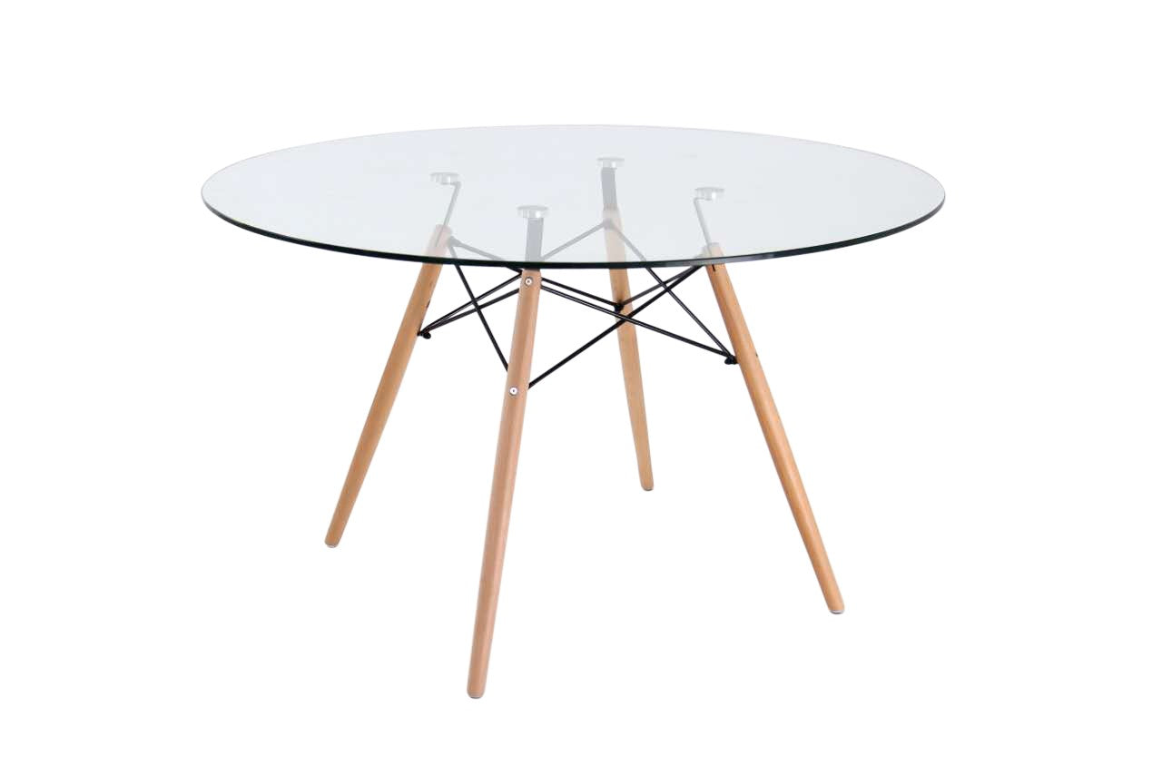 Eiffel Round Glass Top Dining Table - living-essentials