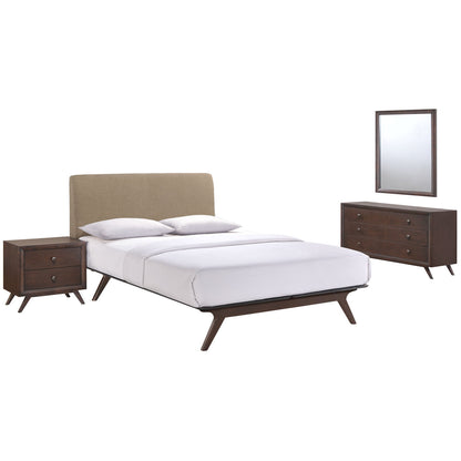Truman Mid Century 4 Piece Queen Bedroom Set - living-essentials