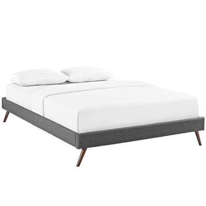 Troy Mid Century King Fabric Bed Frame - living-essentials