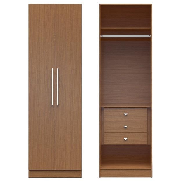 Chelsea 1.0 - 27.55 inch Wide Basic Wardrobe Closet with 3 Drawers and 2 Doors - living-essentials