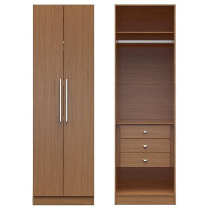 Chelsea 1.0 - 27.55 inch Wide Basic Wardrobe Closet with 3 Drawers and 2 Doors - living-essentials