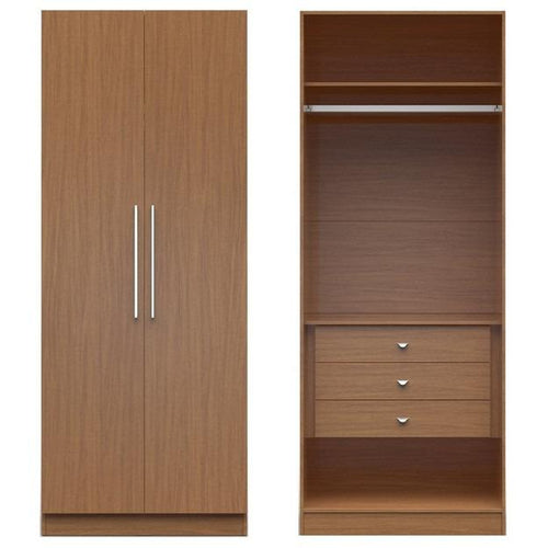 Chelsea 2.0 - 35.43 inch Wide Basic Wardrobe Closet 2 with 3 Drawers and 2 Doors - living-essentials