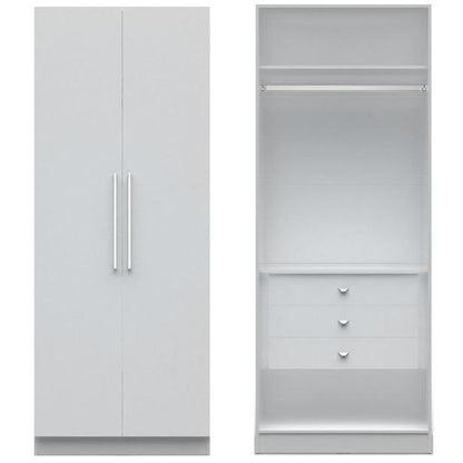 Chelsea 2.0 - 35.43 inch Wide Basic Wardrobe Closet 2 with 3 Drawers and 2 Doors - living-essentials